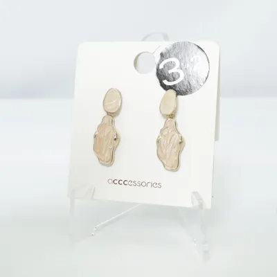 Øreringe (Beige) fra Accessories Ukendt metal
