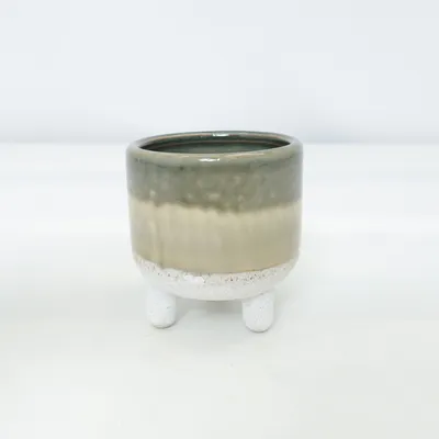 Pot (Green, Beige)