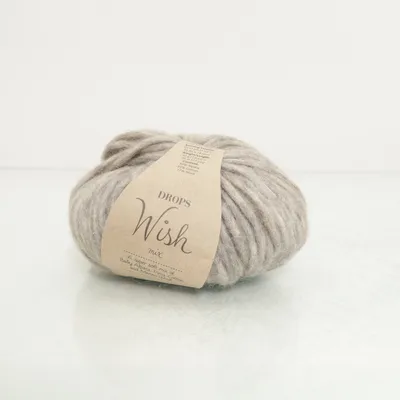 Garn (Wish) från Drops Alpackaull, Bomull