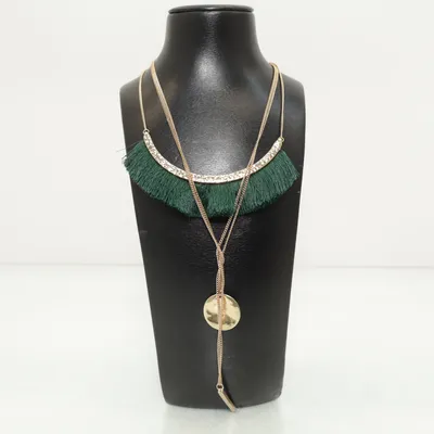 Necklace (Green, Gold) from Shine Shine Unknown metal