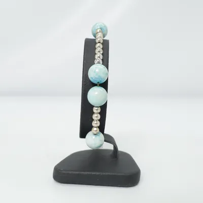 Armband (Blå, Vit, Silverfärgad) från Baglady Okänd metall