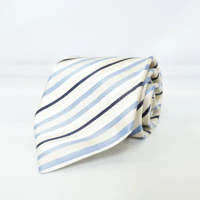 Tie (Blue, Beige, Black) from Hemley Silk