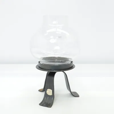 Candle holder (Transparent, Black) from Sea Glasbruk