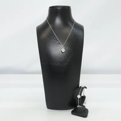 Smyckesset (Silverfärgad, Vit) från Artizan Okänd metall