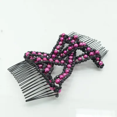 Hårklemme (Sort, Pink)