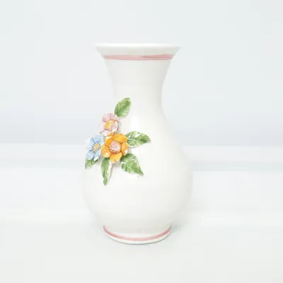 Vase (White, Multicolored)