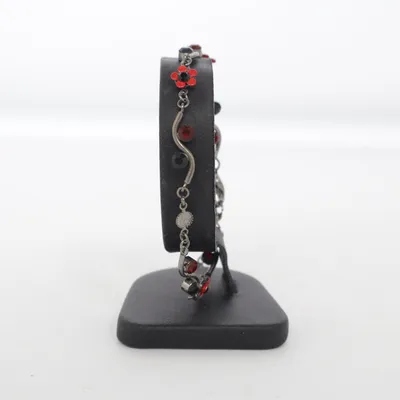 Bracelet (Rouge, Argent) Métal inconnu