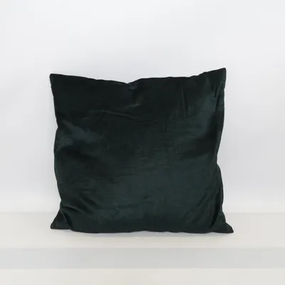 Coussin décoratif (Vert) Coton, Duvet