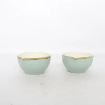 Bowl (Green, Beige) from Grün & Form