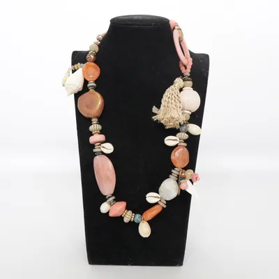Necklace (Beige, Multicolored) from Bijou Brigitte Unknown metal