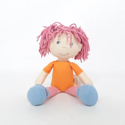 Dukke (Orange, Pink, Blå) fra Haba Bomuld, Elastan, Polyester