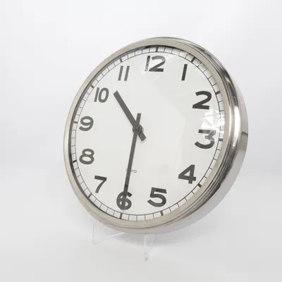 Wandklok (Wit, Zilver, Zwart)