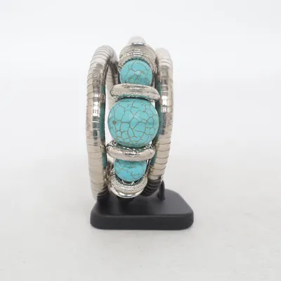 Bracelet (Silver, Turquoise) Unknown metal