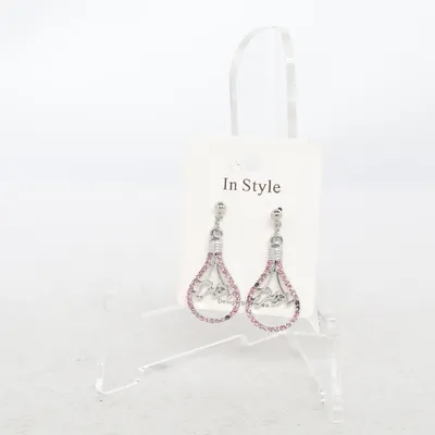 Earrings (Pink, Silver) from In Style Unknown metal