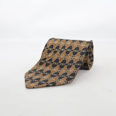 Cravate (Marron, Noir) de Signe Incognito Soie