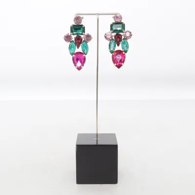 Boucles d'oreilles (Vert, Rose, Multicolore) Métal inconnu