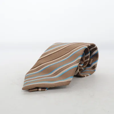 Tie (Brown, Blue, White) from Henry Morell Polyester