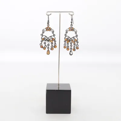Earrings (Gray, Orange) Unknown metal