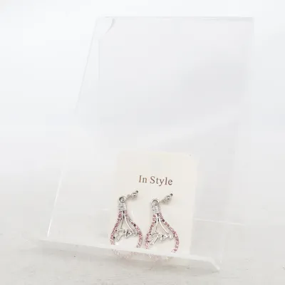 Earrings (Pink, Silver) from In Style Unknown metal