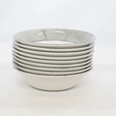 Djup tallrik (Grå, Vit)