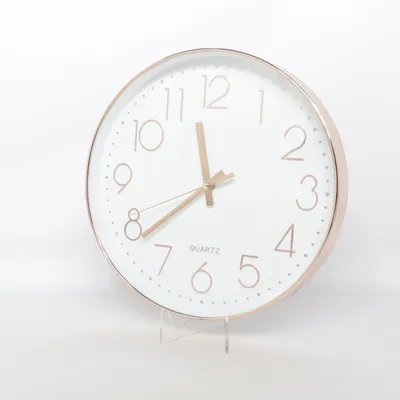 Wandklok (Wit, Goud)