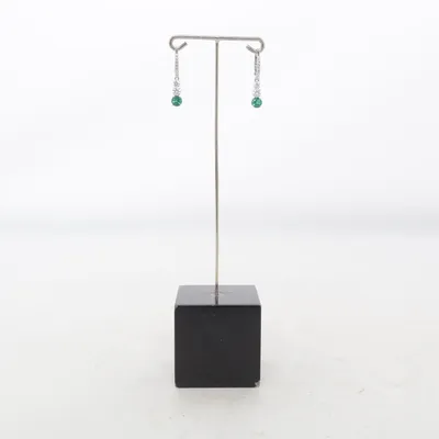 Earrings (Silver, Green) from Swarovski Unknown metal
