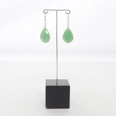 Earrings (Green) Unknown metal