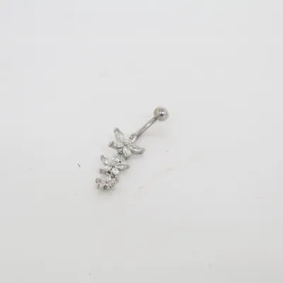 Piercing sieraden (Zilver, Transparant) Onbekend materiaal