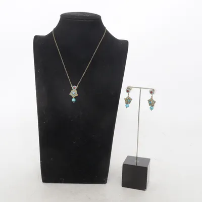 Parure de bijoux (Or, Turquoise, Multicolore) de Les Néréides Métal inconnu