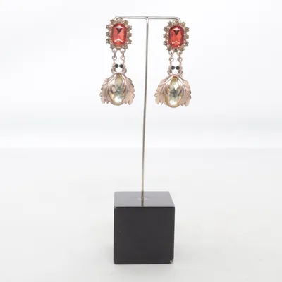 Earrings (Red, Gold, Multicolored) Unknown metal