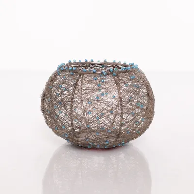 Ljuslykta (Silverfärgad, Blå) från Åhléns