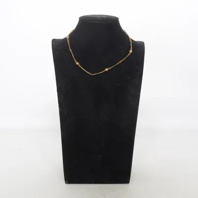 Necklace (Beige, Gold) Unknown metal