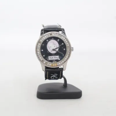 Wristwatch (Black, Silver) from Hello Kitty