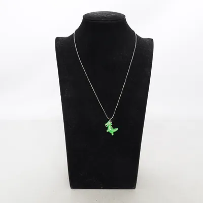 Ketting (Groen, Zilver) Onbekend materiaal