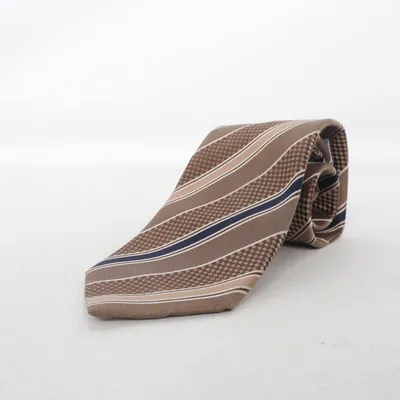 Stropdas (Bruin, Blauw, Meerkleurig) van Commander Zijde