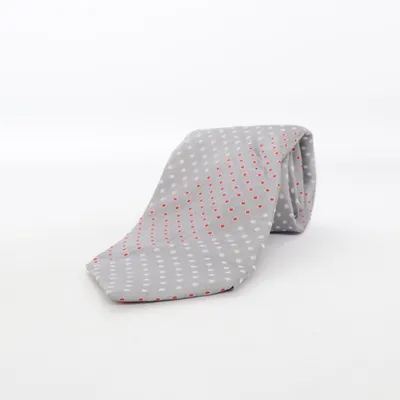 Cravate (Gris, Rouge, Blanc) de Yorn Soie