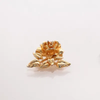 Brosch (Guldfärgad) Okänd metall