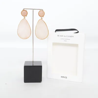 Earrings (Pink, Gold) from Mango Unknown metal