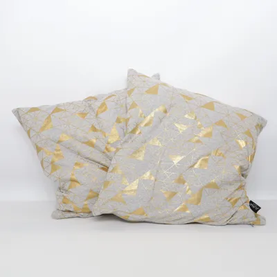 Prydnadskudde (Grå, Guldfärgad) från Juna