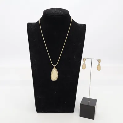 Smyckesset (Guldfärgad, Beige) från Ioaku Rostfritt stål, Okänd metall