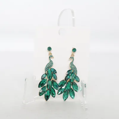 Earrings (Green) Unknown metal