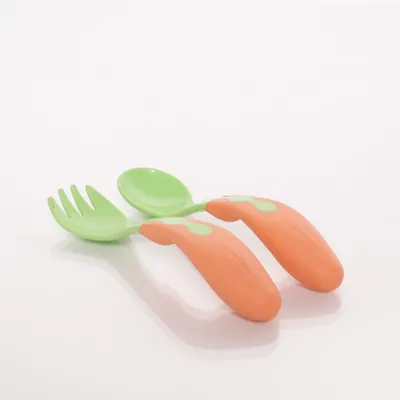 Children's cutlery (Orange, Green) from Tupperware