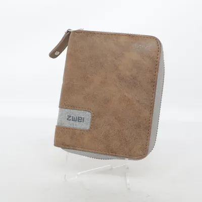 Wallet (Brown, Gray) from Zwei