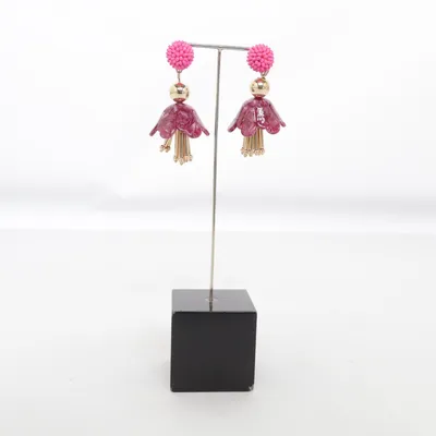 Earrings (Pink, Gold) Unknown metal