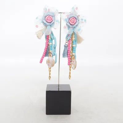 Boucles d'oreilles (Bleu, Multicolore) Métal inconnu