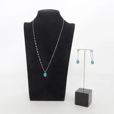 Jewelry set (Silver, Turquoise, Multicolored) from Purelei Stainless steel