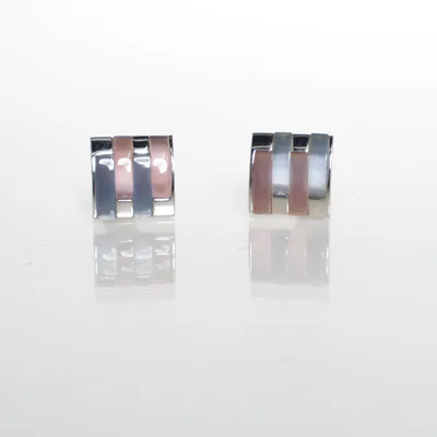 Cufflinks (Blue, Red, Silver) Unknown metal