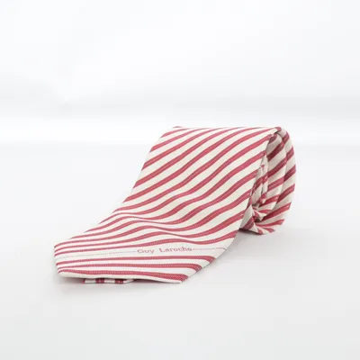 Tie (Red, White) from Guy Laroche Silk