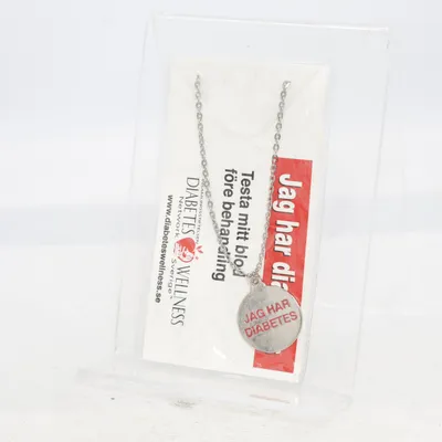 Halsband (Silverfärgad, Röd) från Diabetes Wellness Okänd metall