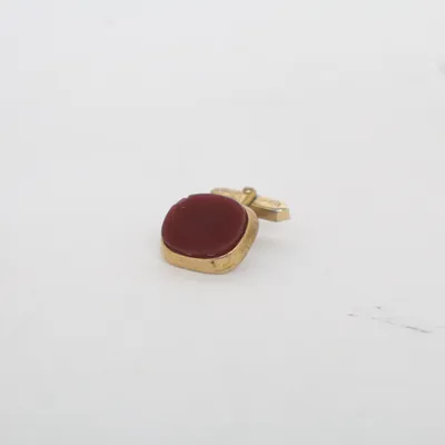 Cufflinks (Gold, Red) Unknown metal